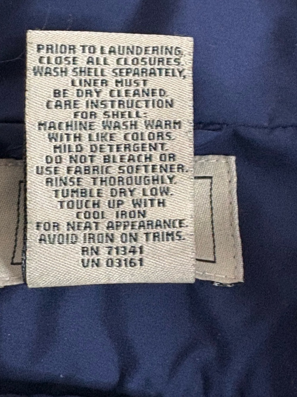 L.L. Bean Navy Hooded Utility Jacket - Picture 9 of 12